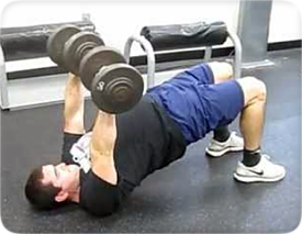 Dumbbell Press with Glute Bridge